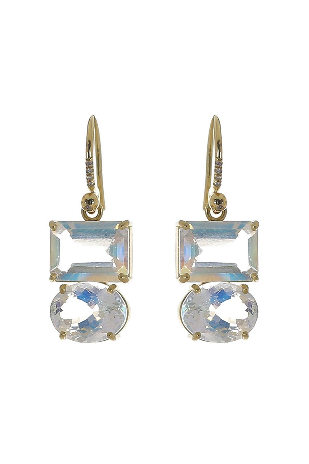 Rainbow Moonstone Gemmy Gem Earrings-YELLOW GOLD-JEWELRYFINE JEWELEARRING-IRENE NEUWIRTH JEWELRY
