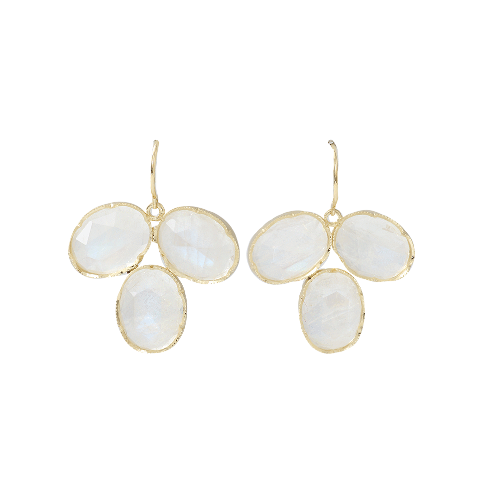 IRENE NEUWIRTH JEWELRY-Rose Cut Rainbow Moonstone Earrings-YELLOW GOLD