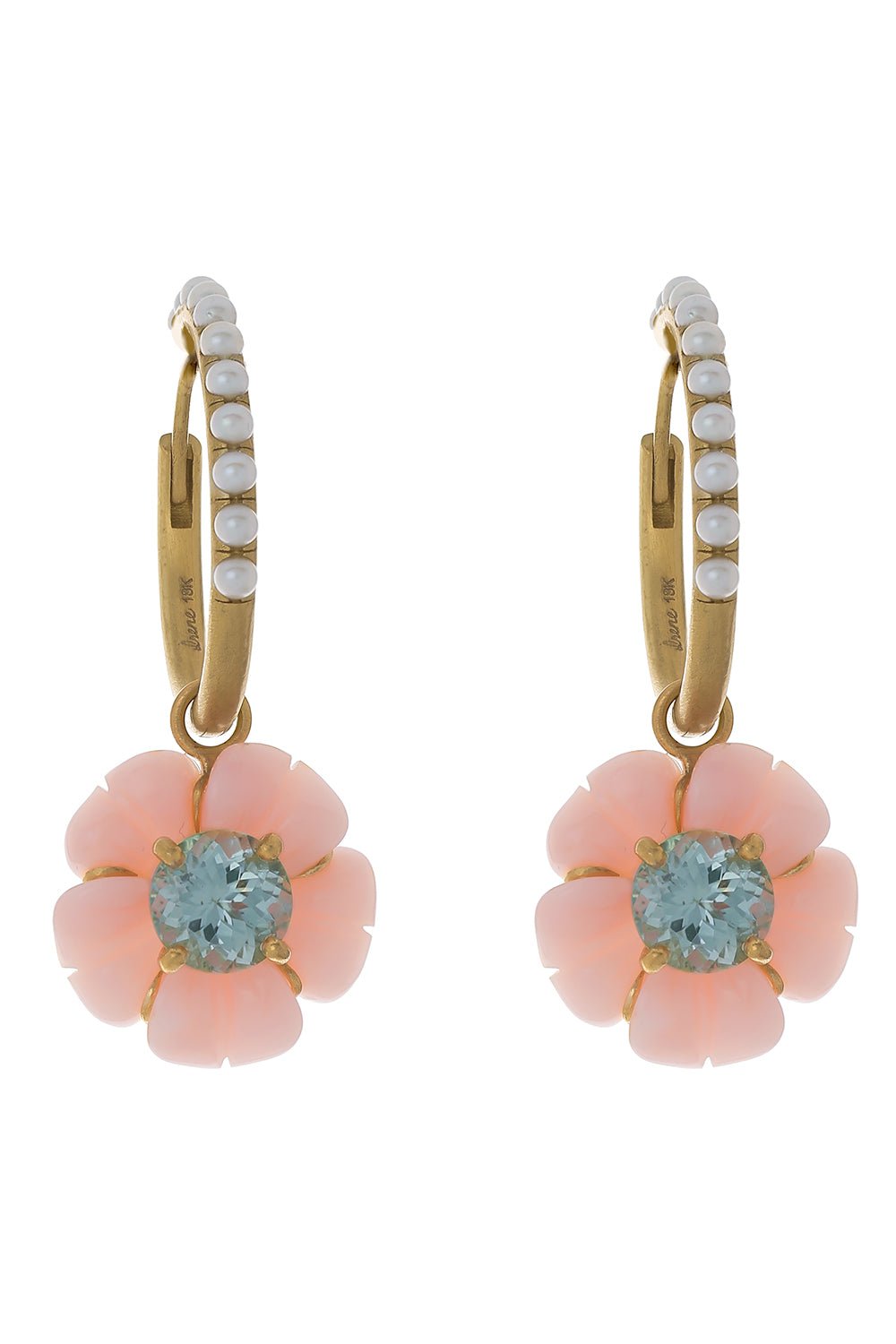 IRENE NEUWIRTH JEWELRY-Tropical Aquamarine Opal Earrings-YELLOW GOLD