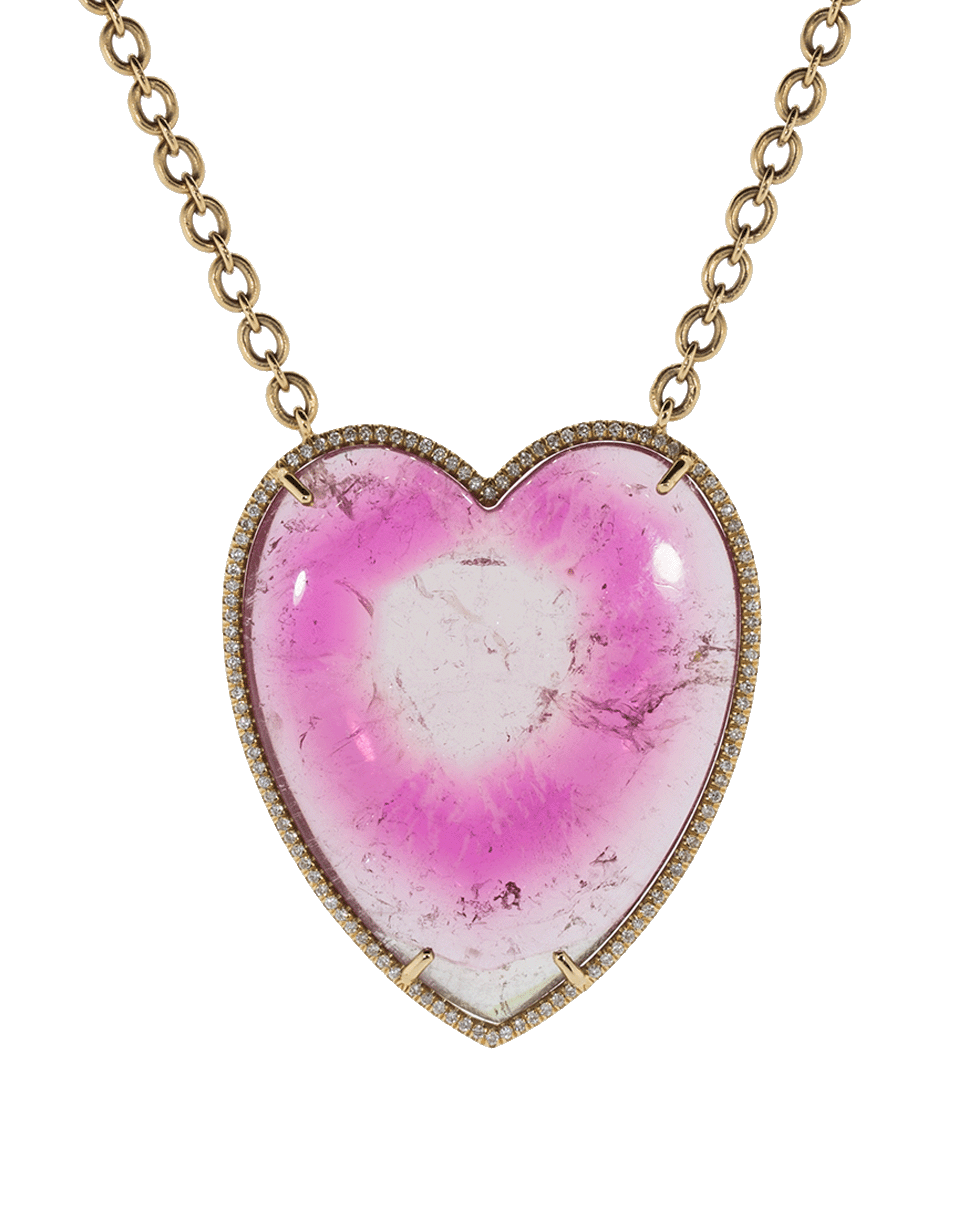 IRENE NEUWIRTH JEWELRY-Bi-Color Tourmaline Heart Necklace-ROSE GOLD