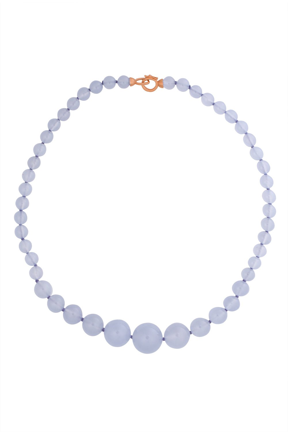 IRENE NEUWIRTH JEWELRY-Chalcedony Beaded Necklace-ROSE GOLD