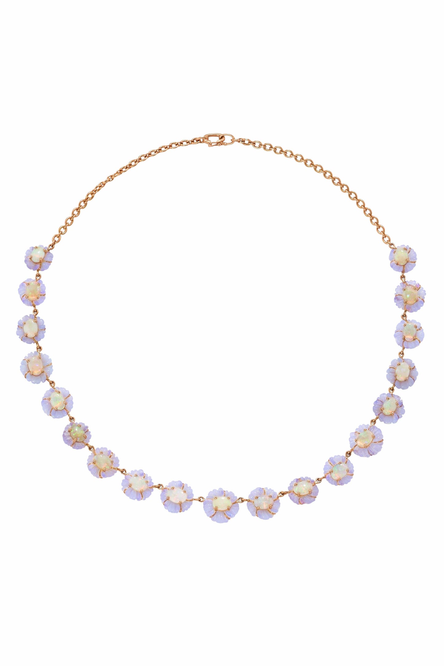 IRENE NEUWIRTH JEWELRY-Crystal Opal Flower Necklace-ROSE GOLD
