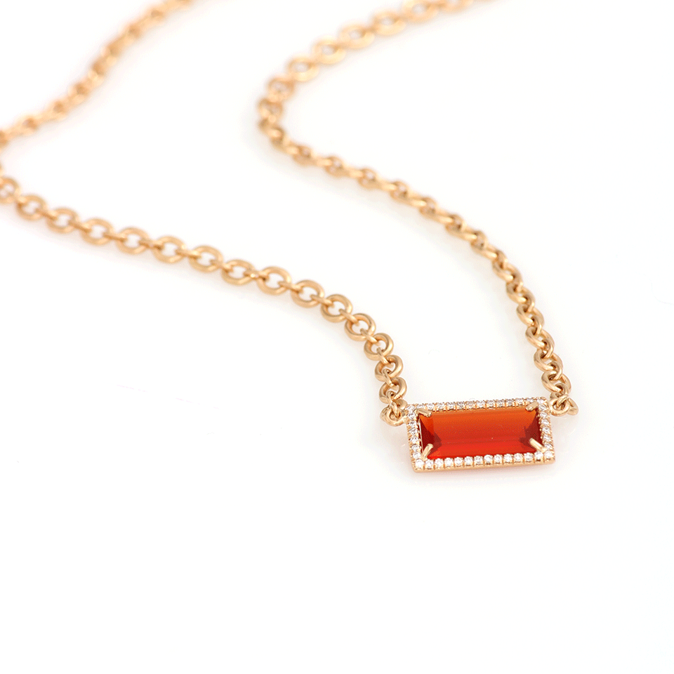 IRENE NEUWIRTH JEWELRY-Limited Edition Fire Opal Necklace-ROSE GOLD