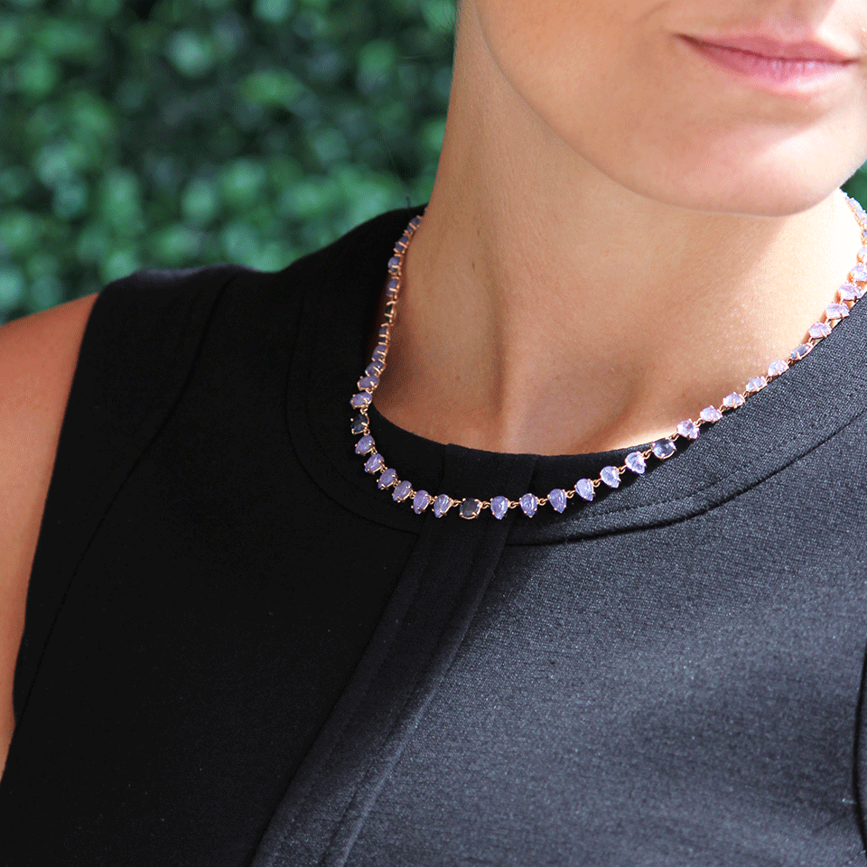 IRENE NEUWIRTH JEWELRY-Limited Edition Tanzanite And Sapphire Necklace-ROSE GOLD