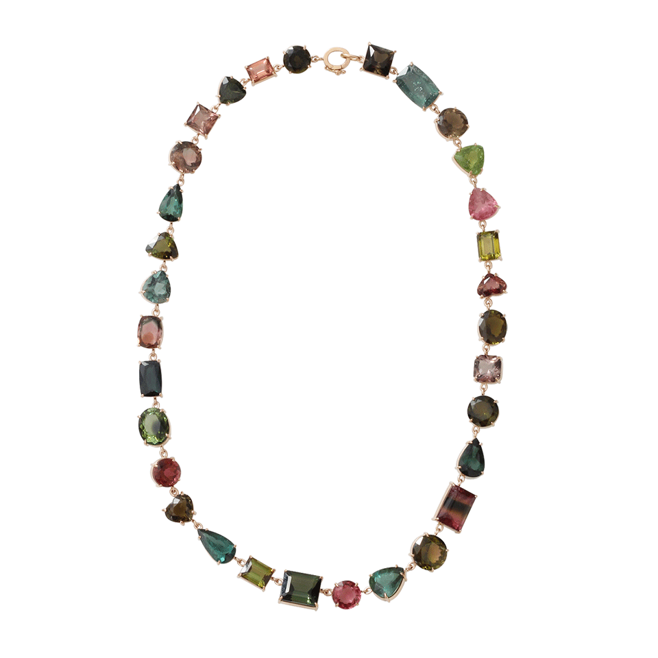 IRENE NEUWIRTH JEWELRY-Mixed Shape Tourmaline Necklace-ROSE GOLD