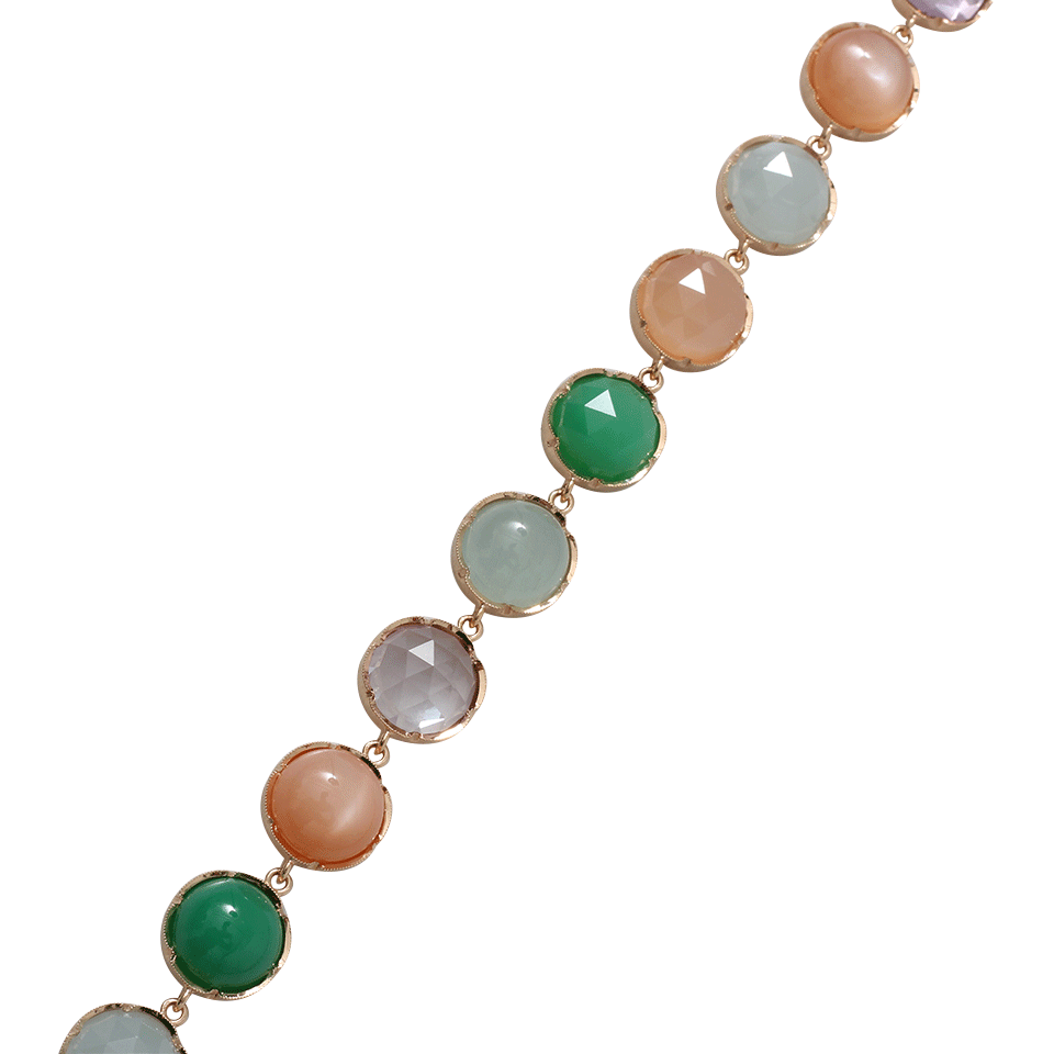 IRENE NEUWIRTH JEWELRY-Mixed Stone Rosecut And Cabochon Necklace-ROSE GOLD