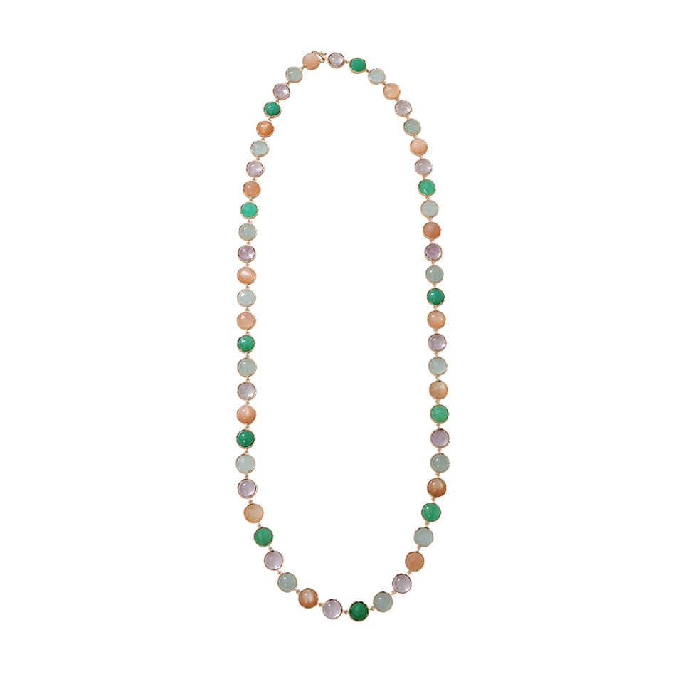 IRENE NEUWIRTH JEWELRY-Mixed Stone Rosecut And Cabochon Necklace-ROSE GOLD