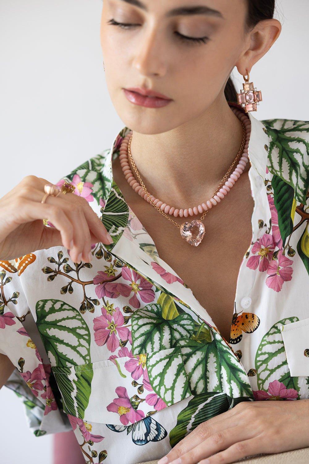 IRENE NEUWIRTH JEWELRY-Morganite Heart Necklace-ROSE GOLD