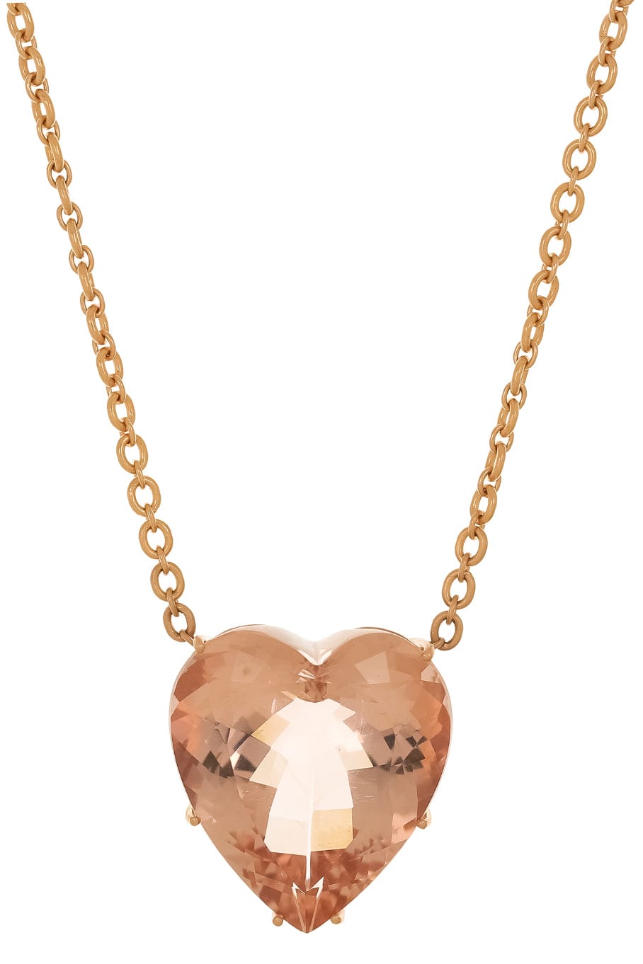 IRENE NEUWIRTH JEWELRY-Morganite Heart Necklace-ROSE GOLD