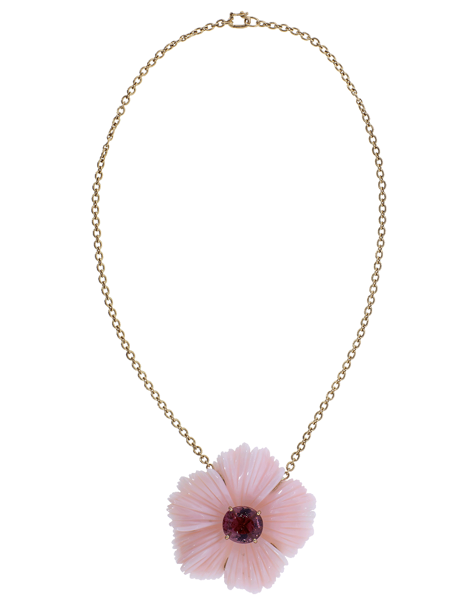 IRENE NEUWIRTH JEWELRY-Opal and Tourmaline Flower Necklace-ROSE GOLD