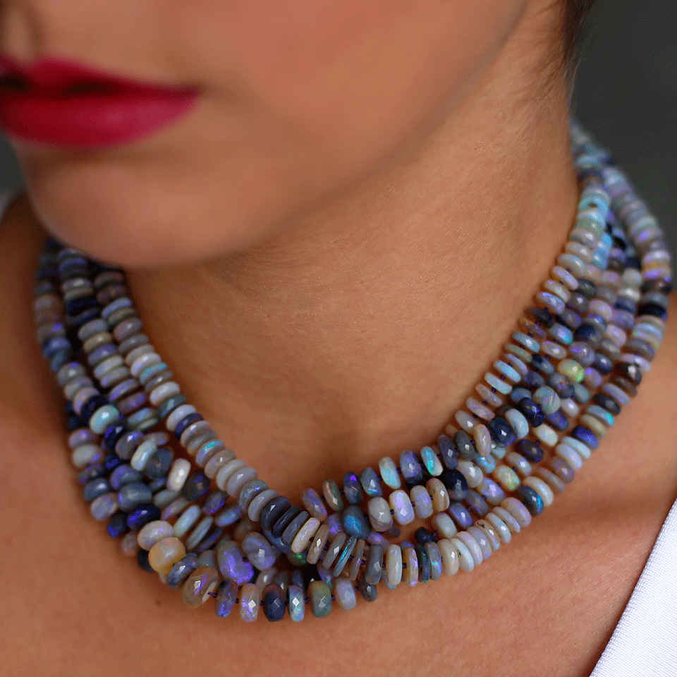 IRENE NEUWIRTH JEWELRY-Opal Bead Necklace-ROSE GOLD