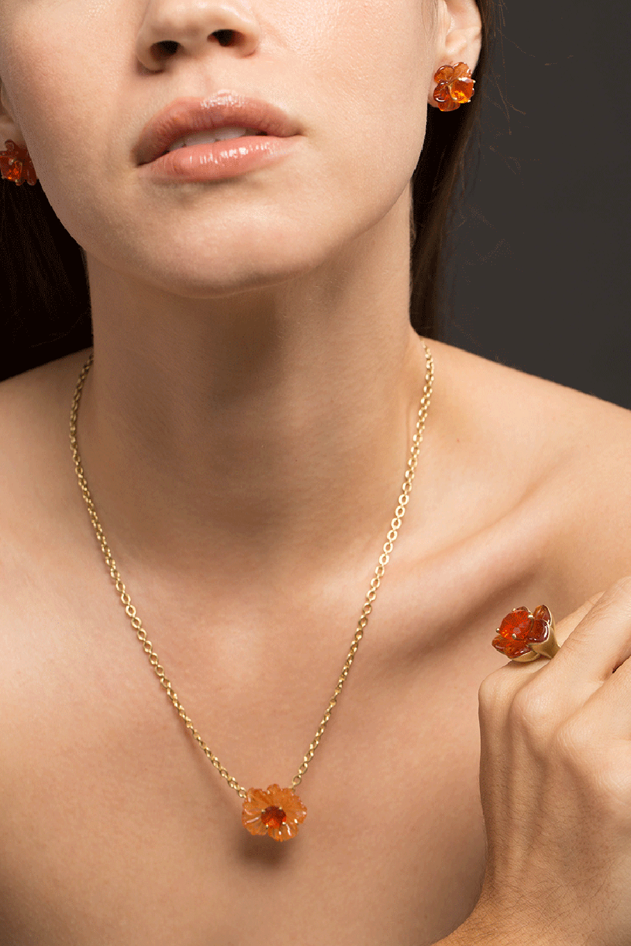 IRENE NEUWIRTH JEWELRY-Tiny Oval Link Chain Necklace-