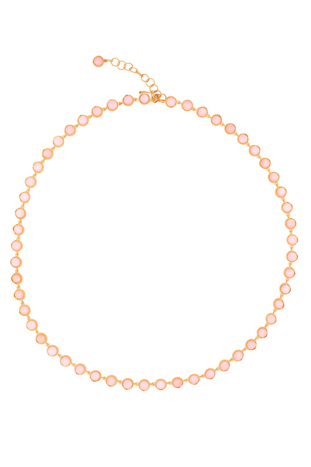 IRENE NEUWIRTH JEWELRY-Small Classic Link Pink Opal Necklace-ROSE GOLD