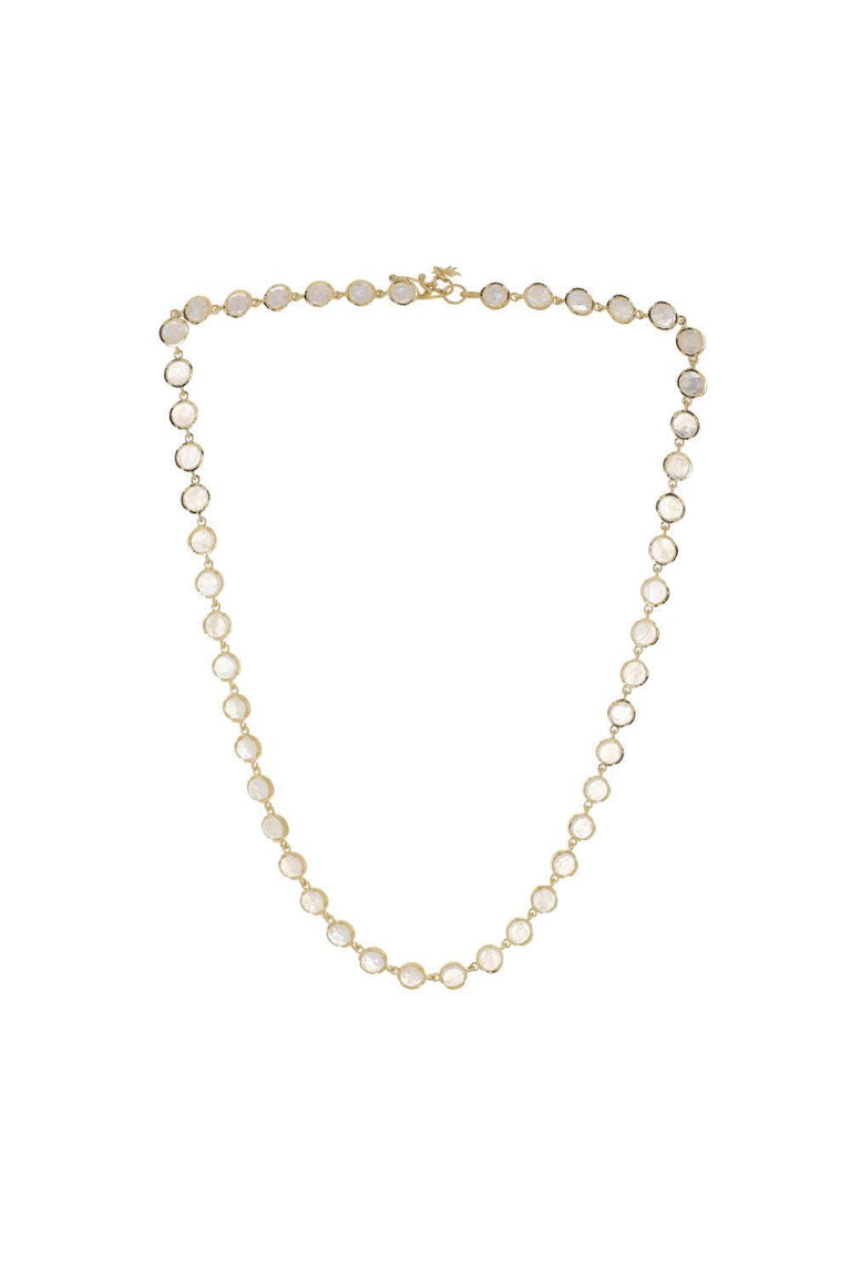 Rainbow Moonstone Classic Link Necklace