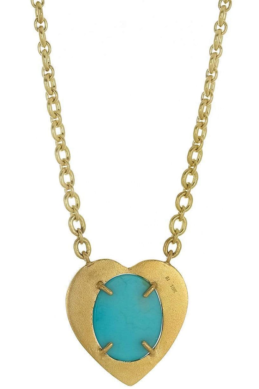 Turquoise and Diamond Heart Necklace | IRENE NEUWIRTH JEWELRY