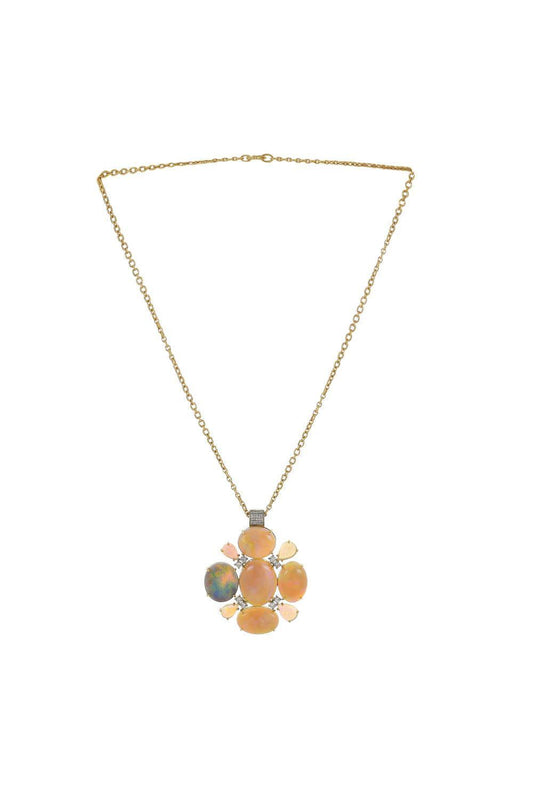 Diamond Opal Gemmy Gem Necklace