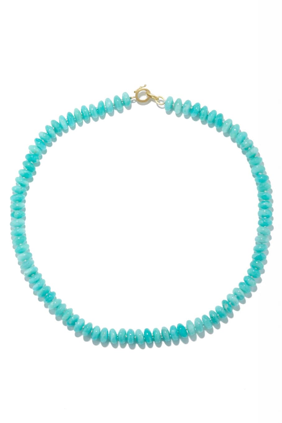 IRENE NEUWIRTH JEWELRY-Amazonite Bead Necklace-YELLOW GOLD