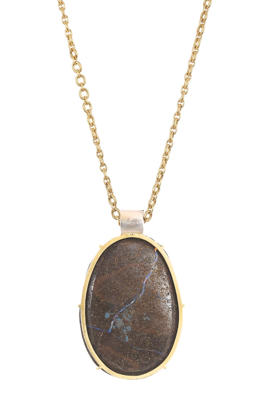 IRENE NEUWIRTH JEWELRY-Boulder Opal Necklace-YELLOW GOLD
