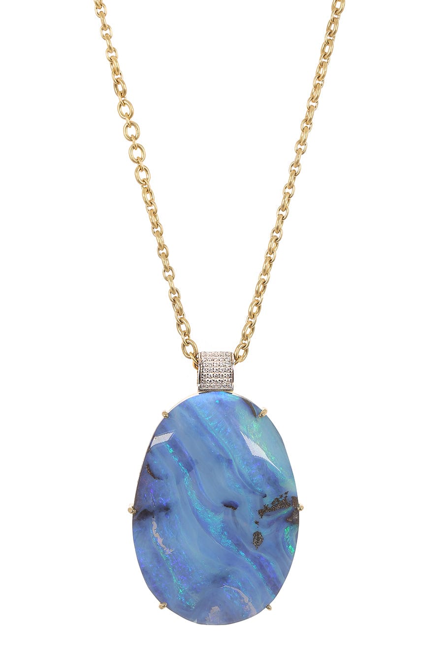 IRENE NEUWIRTH JEWELRY-Boulder Opal Necklace-YELLOW GOLD