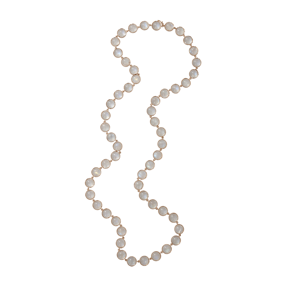 IRENE NEUWIRTH JEWELRY-Cabochon Rainbow Moonstone Necklace-YELLOW GOLD