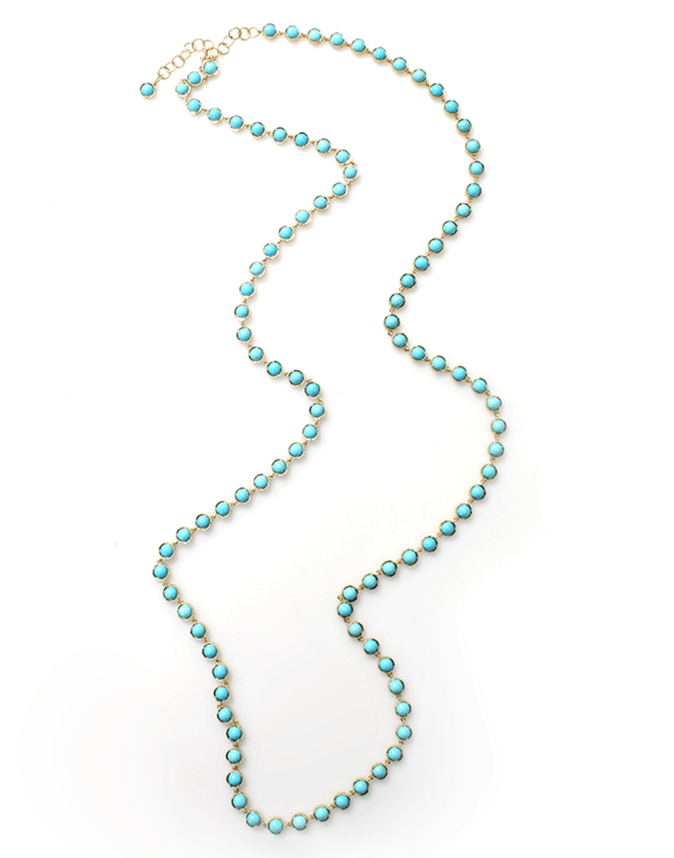 IRENE NEUWIRTH JEWELRY-Cabochon Turquoise Necklace-YELLOW GOLD