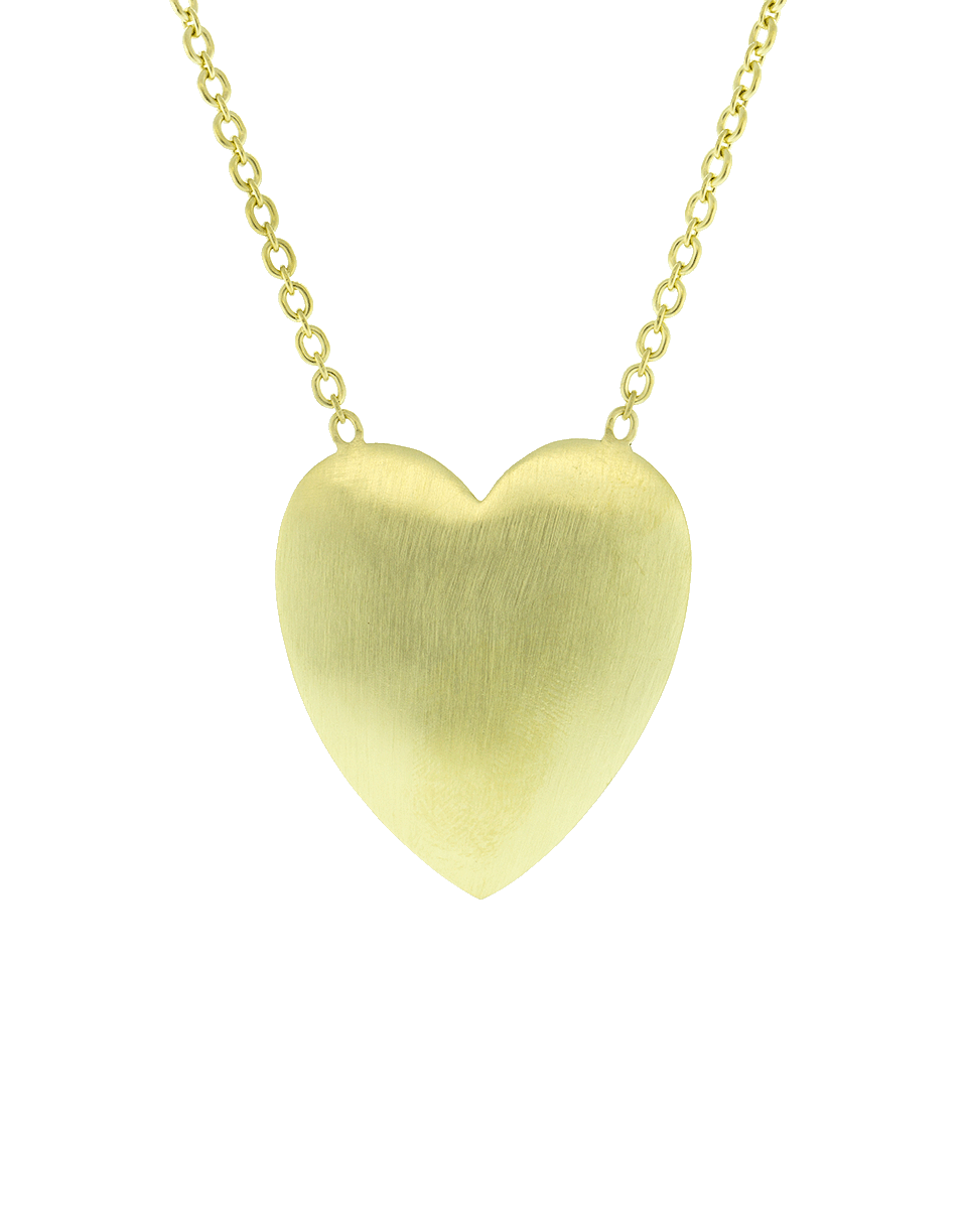 IRENE NEUWIRTH JEWELRY-Extra Large Flat Gold Heart Necklace-YELLOW GOLD