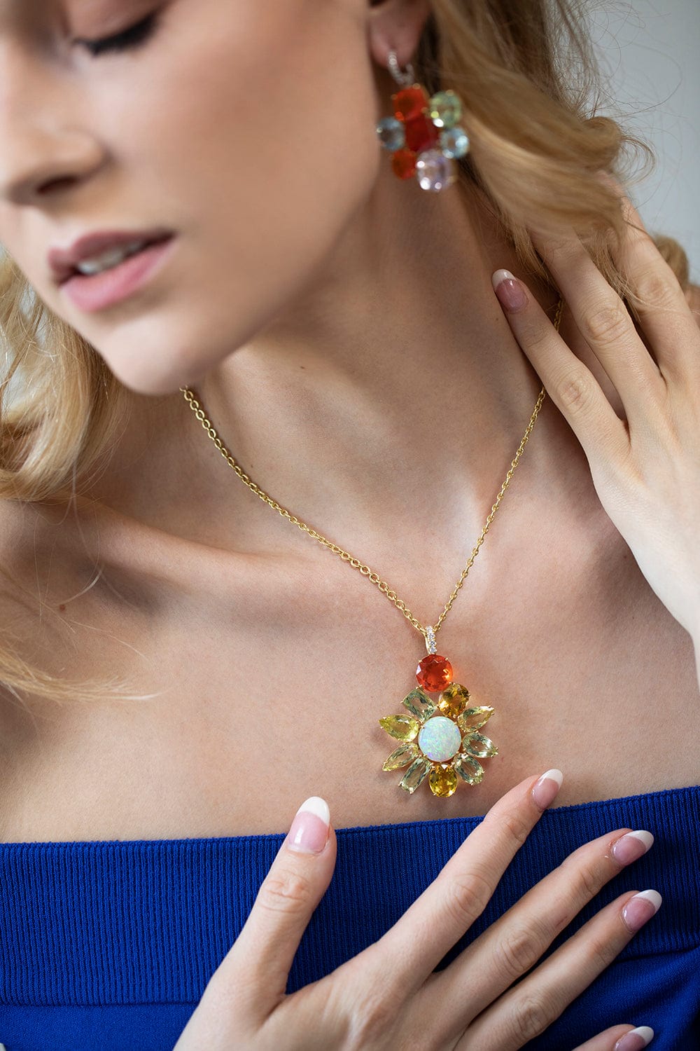 IRENE NEUWIRTH JEWELRY-Gemmy Gem Beryl Necklace-YELLOW GOLD