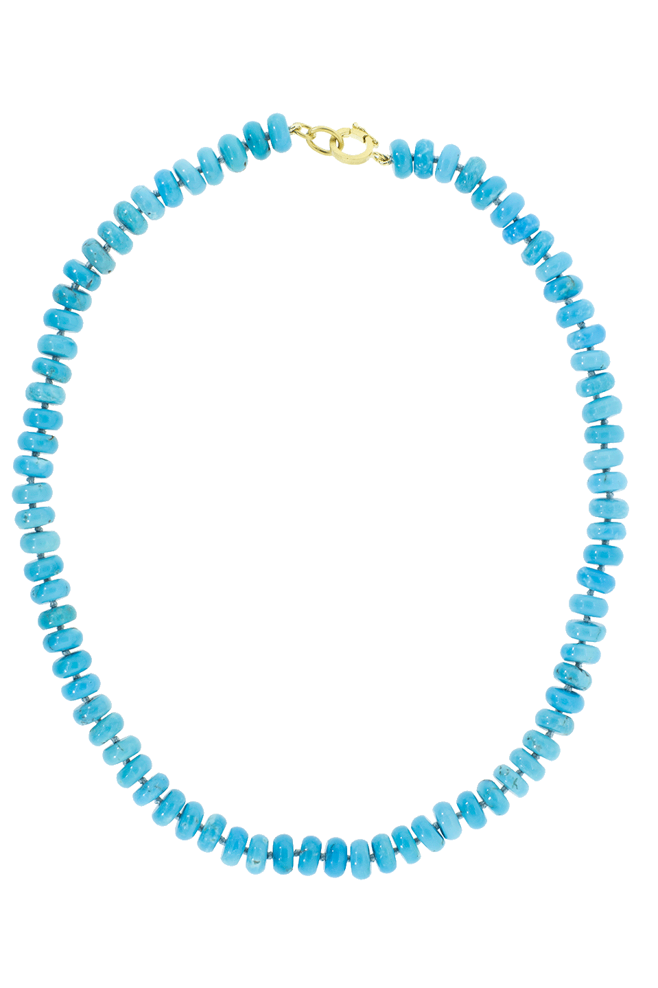 IRENE NEUWIRTH JEWELRY-Kingman Turquoise Bead Necklace-YELLOW GOLD