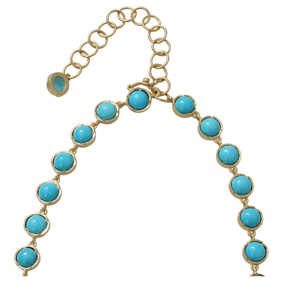 IRENE NEUWIRTH JEWELRY-Pear Shape Turquoise Necklace-YELLOW GOLD