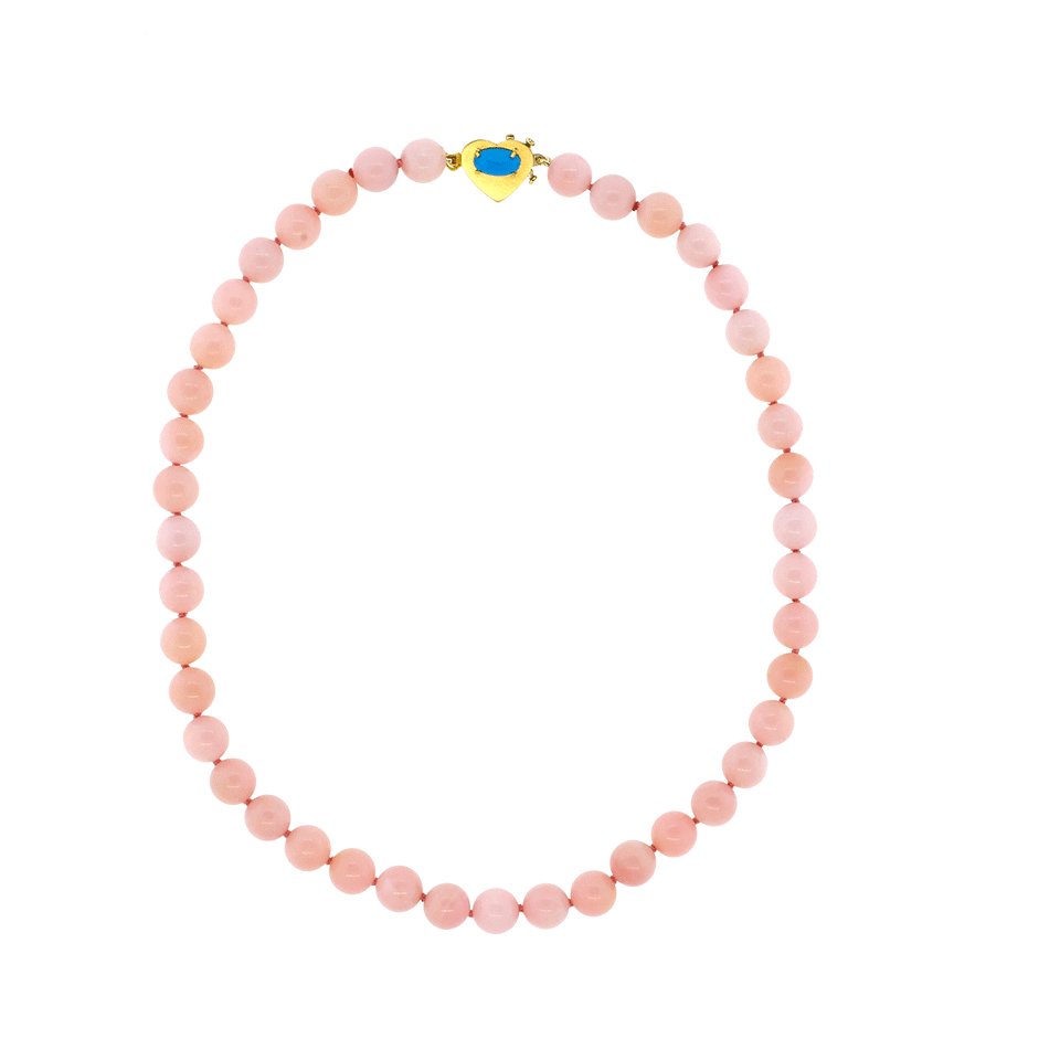 IRENE NEUWIRTH JEWELRY-Pink Opal Bead Necklace-YELLOW GOLD