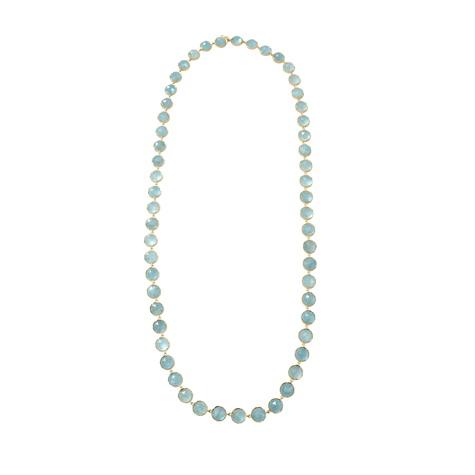 IRENE NEUWIRTH JEWELRY-Rose Cut Fine Aquamarine Necklace-YELLOW GOLD