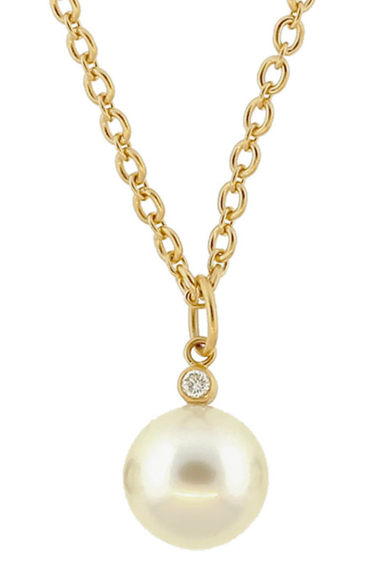 IRENE NEUWIRTH JEWELRY-South Sea Pearl And Diamond Charm-ROSE GOLD