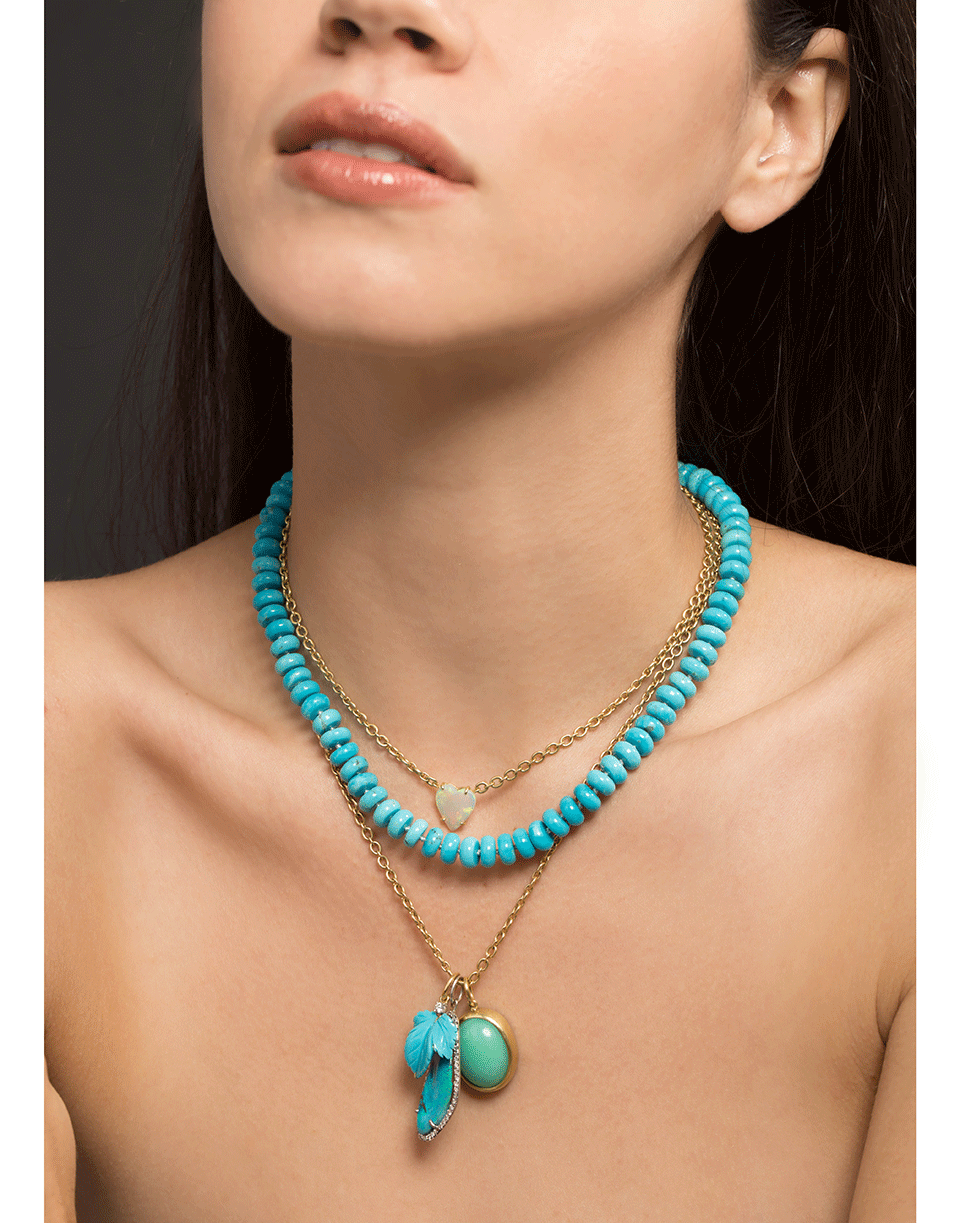 Boulder Opal And Diamond Pendant | IRENE NEUWIRTH JEWELRY