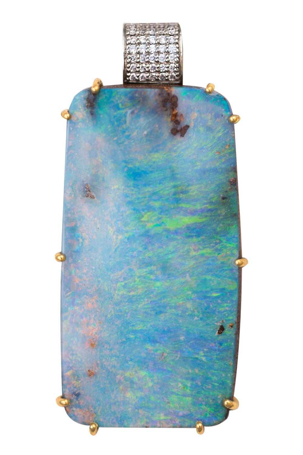 IRENE NEUWIRTH JEWELRY-Boulder Opal Pendant-YELLOW GOLD