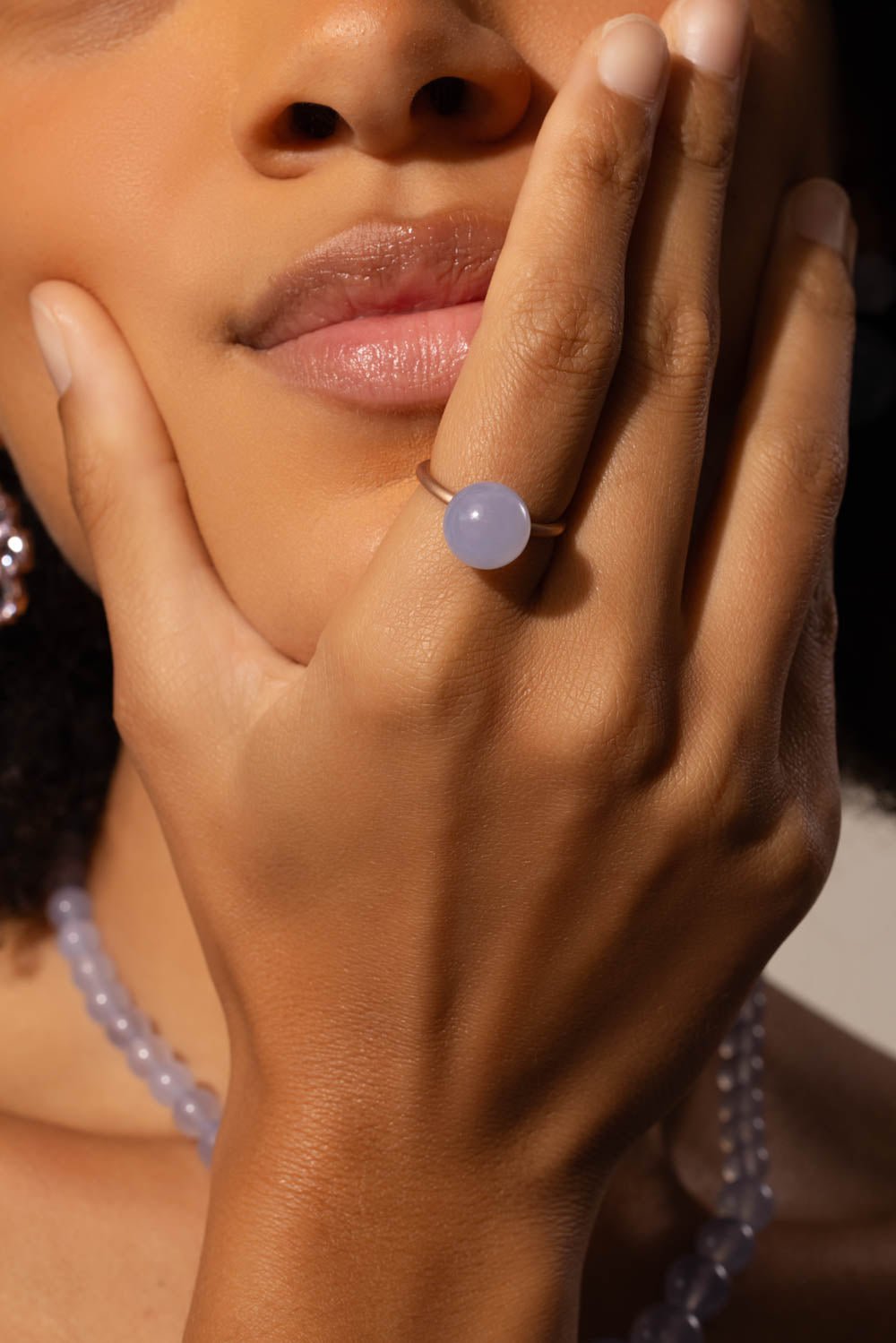 IRENE NEUWIRTH JEWELRY-Chalcedony Gumball Ring-ROSE GOLD