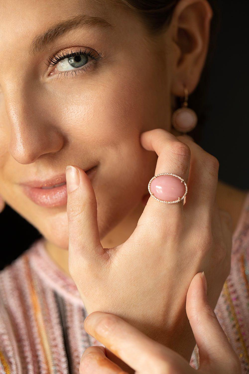 IRENE NEUWIRTH JEWELRY-Classic Pink Opal Ring-ROSE GOLD