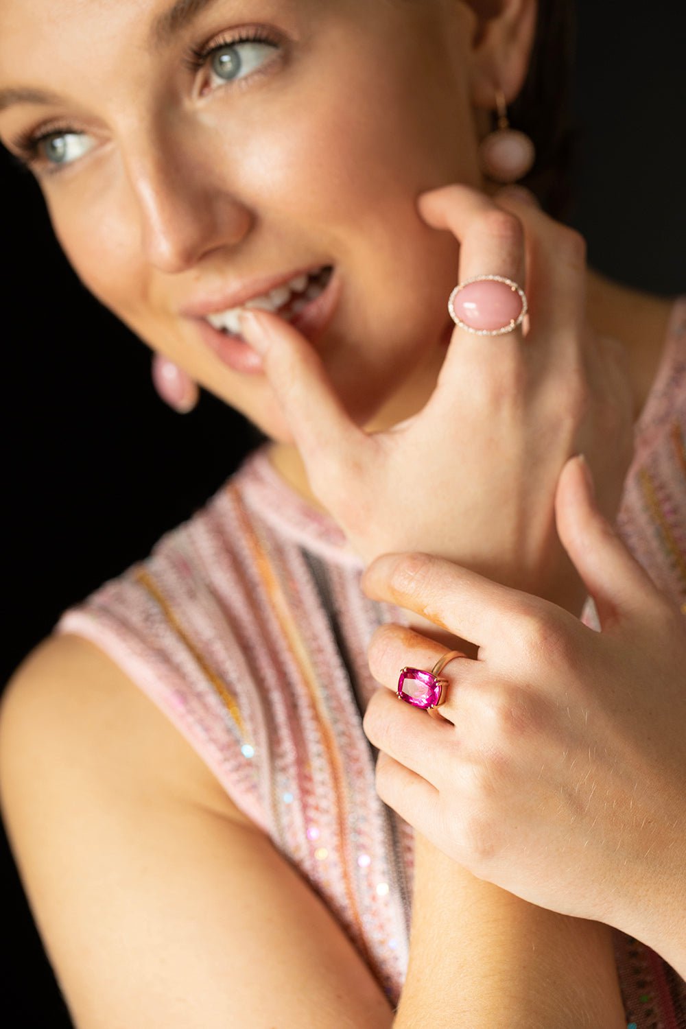 IRENE NEUWIRTH JEWELRY-Classic Pink Opal Ring-ROSE GOLD