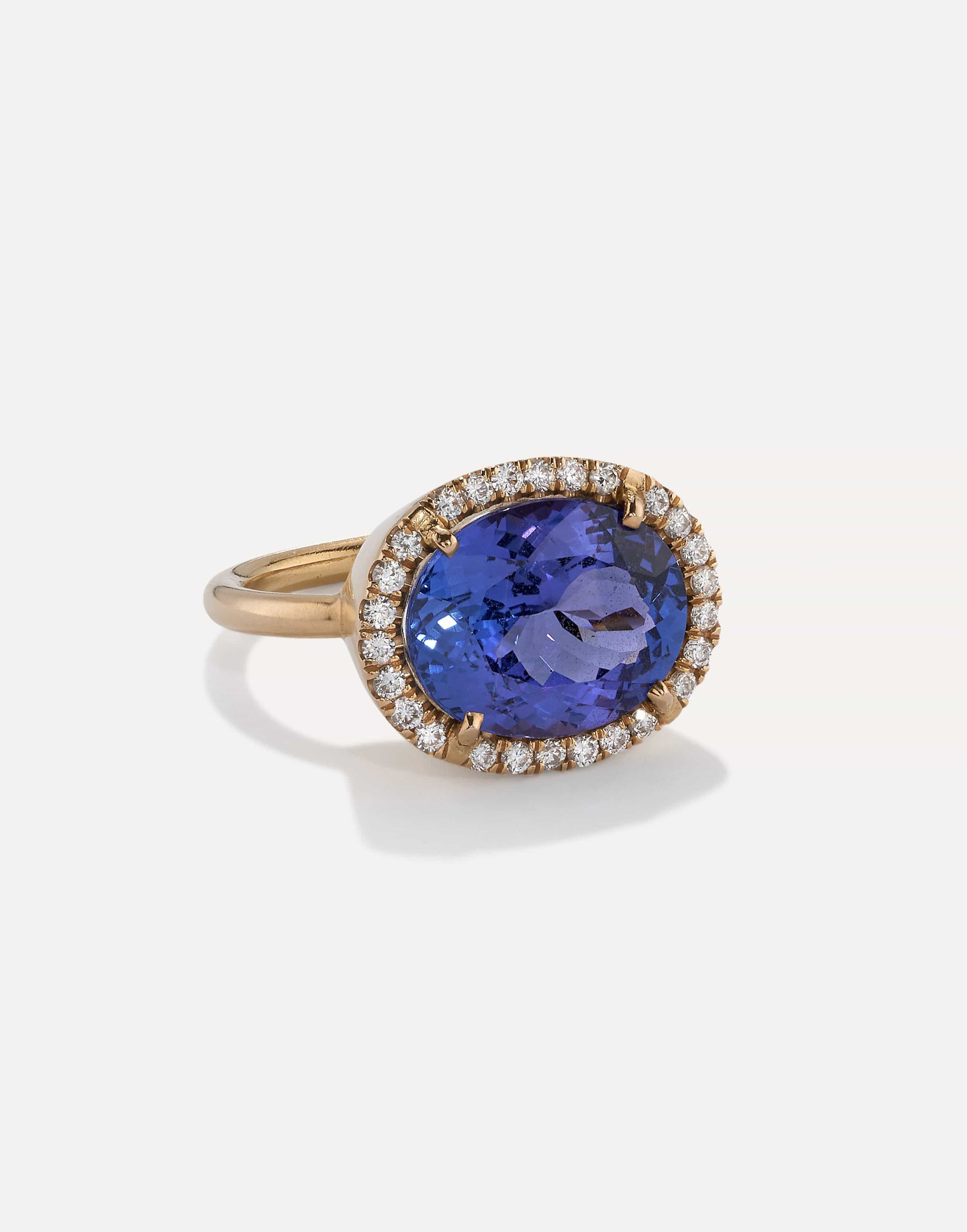 IRENE NEUWIRTH JEWELRY-Gemmy Gem Tanzanite and Diamond Ring-ROSE GOLD