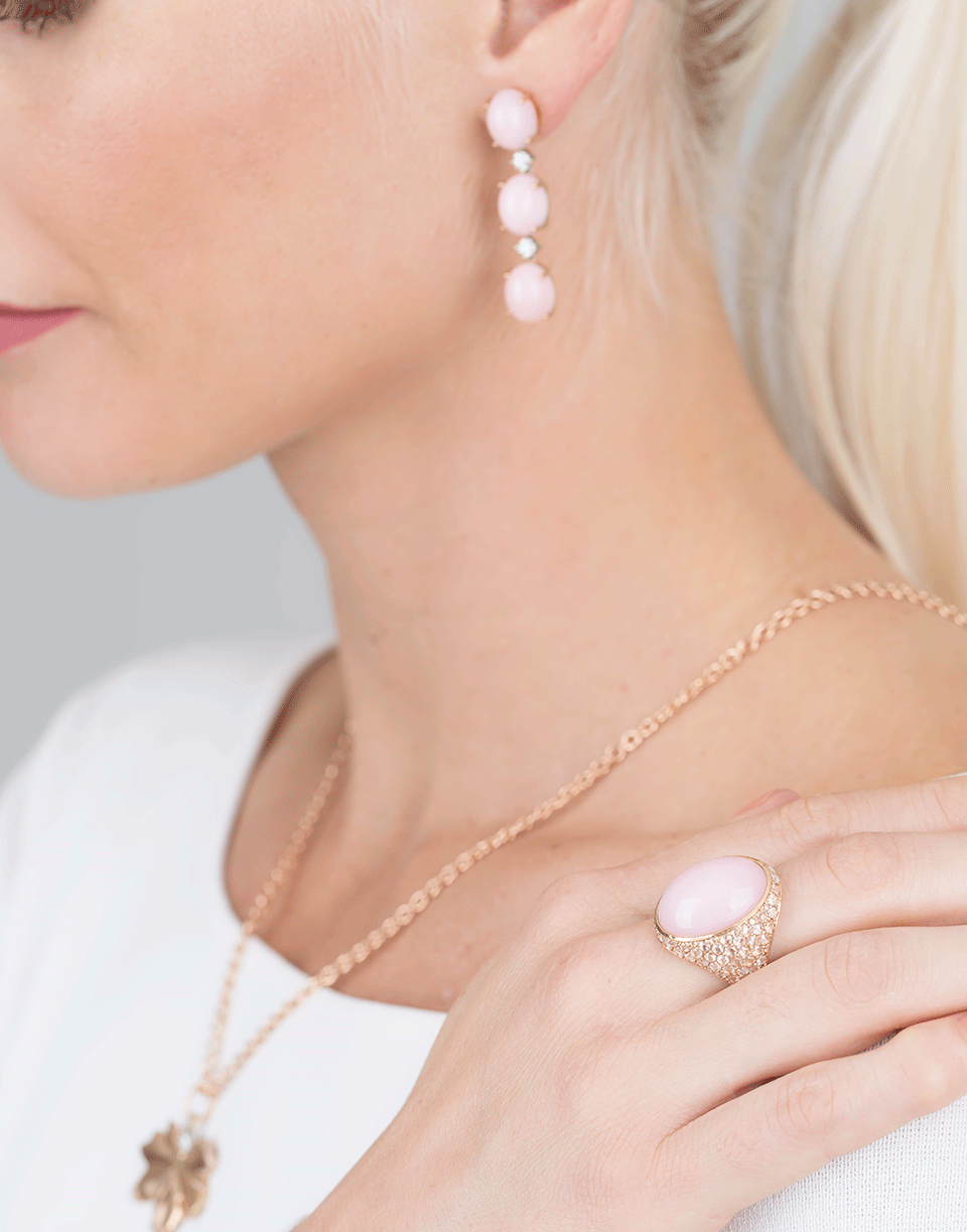 IRENE NEUWIRTH JEWELRY-Pink Opal And Diamond Ring-ROSE GOLD