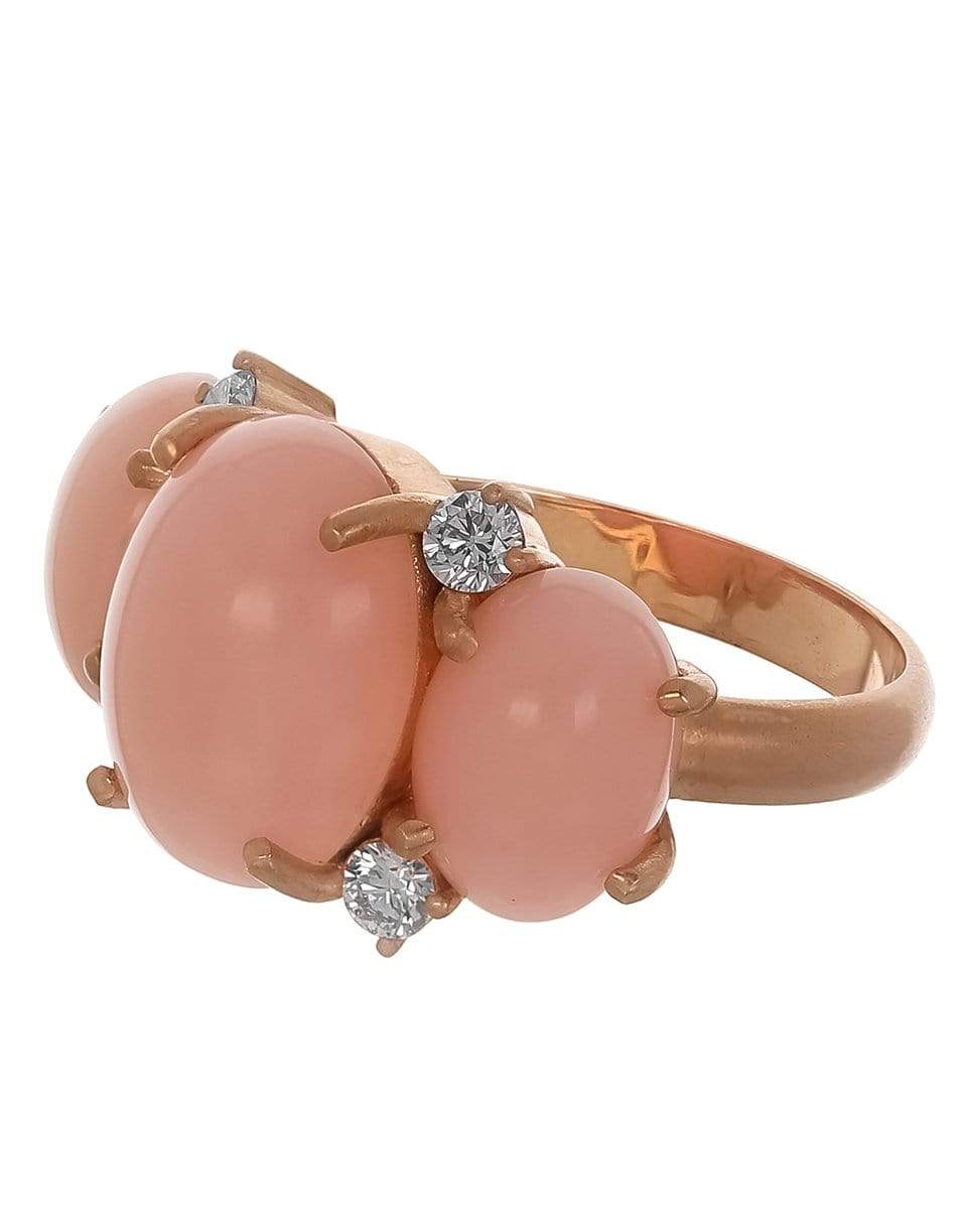 IRENE NEUWIRTH JEWELRY-Three Stone Pink Opal Ring-ROSE GOLD