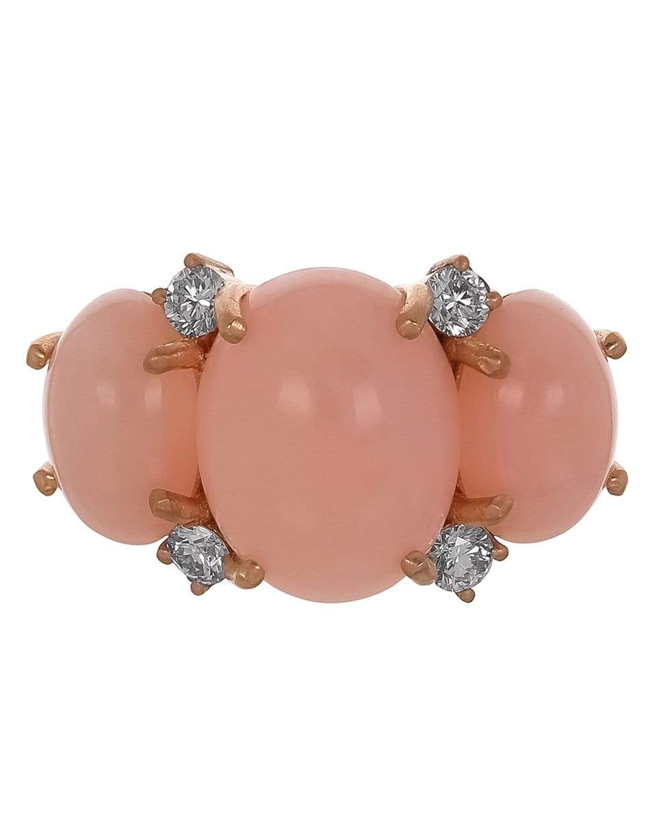 IRENE NEUWIRTH JEWELRY-Three Stone Pink Opal Ring-ROSE GOLD