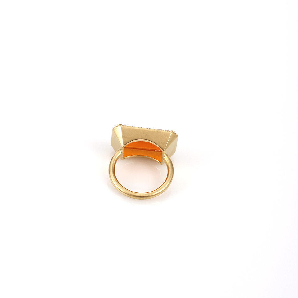 IRENE NEUWIRTH JEWELRY-Emerald Cut Carnelian Ring-YELLOW GOLD