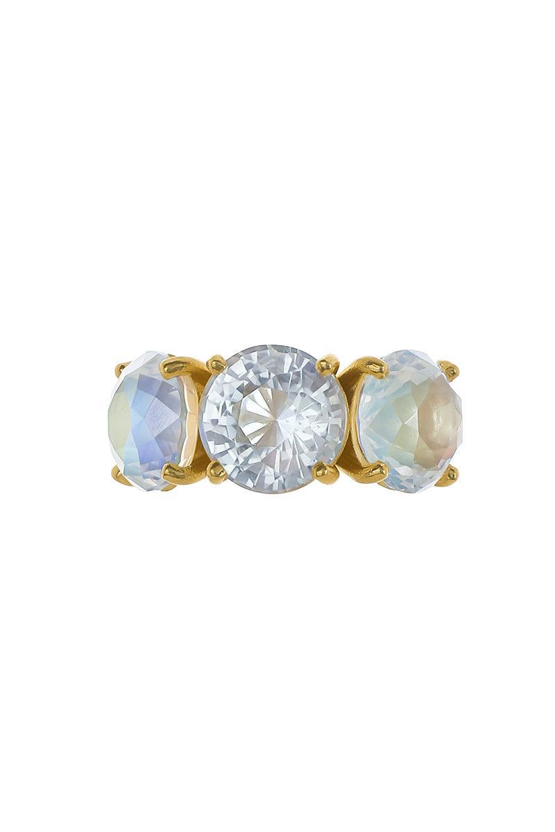 Gemmy Gem Rainbow Moonstone Ring-YELLOW GOLD-7-JEWELRYFINE JEWELRING-IRENE NEUWIRTH JEWELRY