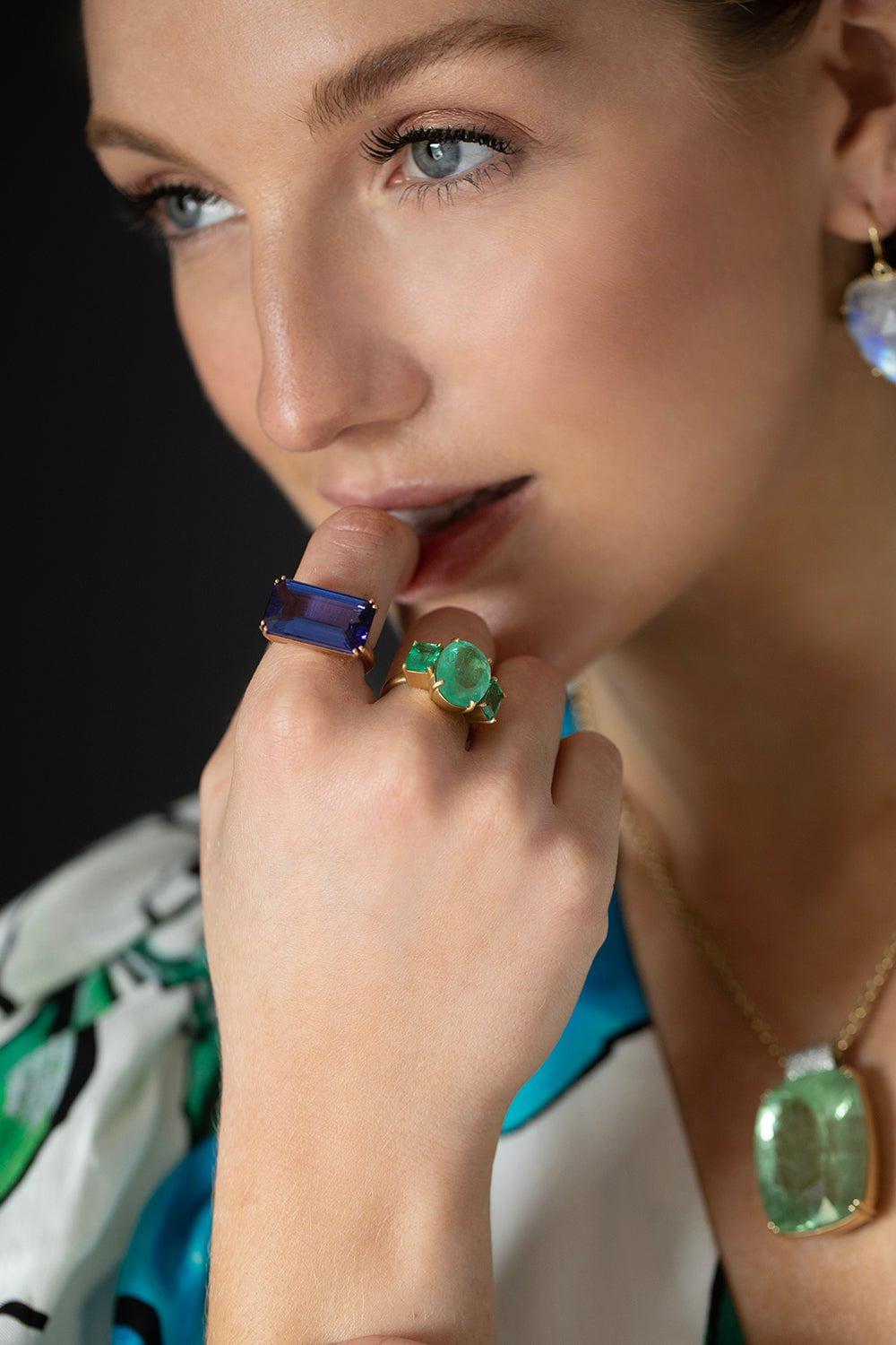 IRENE NEUWIRTH JEWELRY-Gemmy Gem Ring - Emerald-YELLOW GOLD