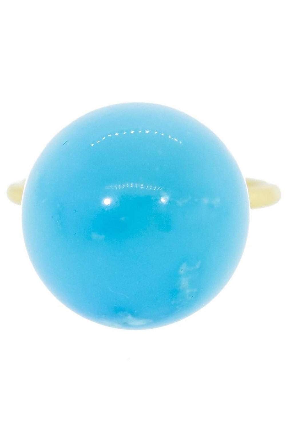 IRENE NEUWIRTH JEWELRY-Kingman Turquoise Sphere Ring-YELLOW GOLD