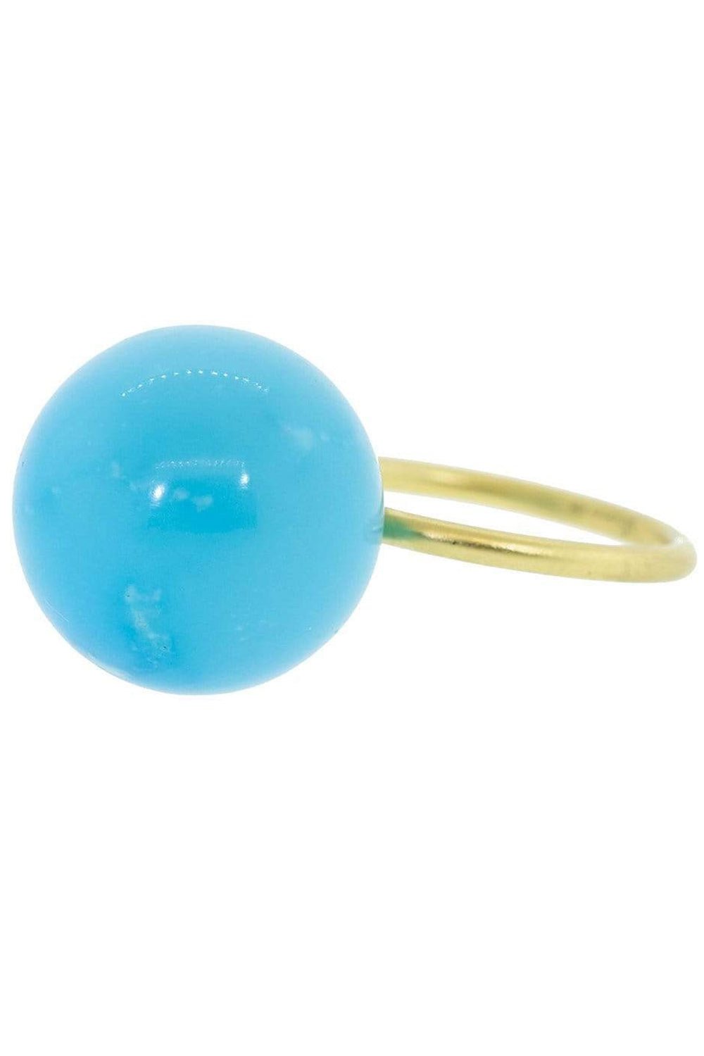 IRENE NEUWIRTH JEWELRY-Kingman Turquoise Sphere Ring-YELLOW GOLD
