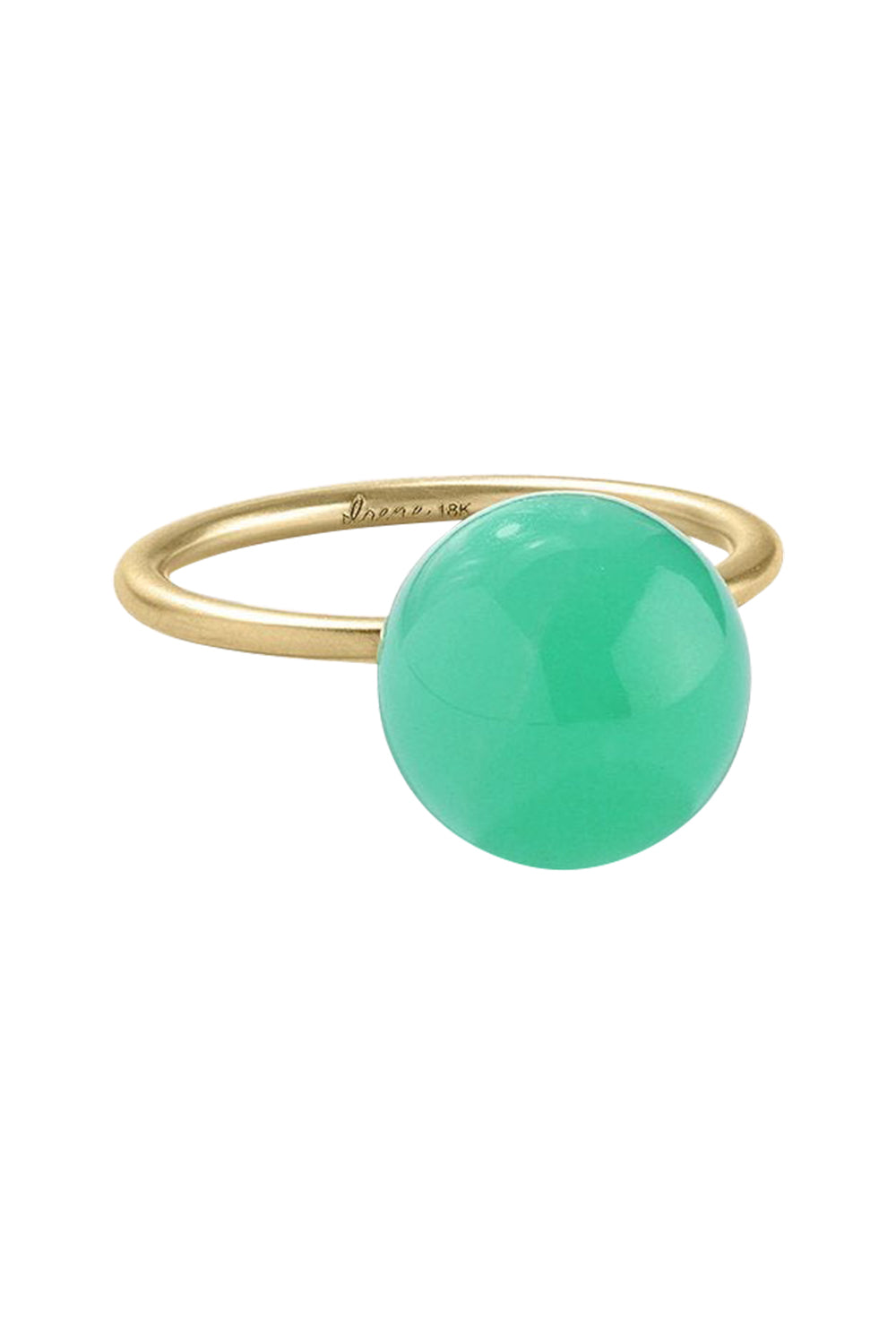 IRENE NEUWIRTH JEWELRY-Medium Chrysoprase Gumball Ring-YELLOW GOLD