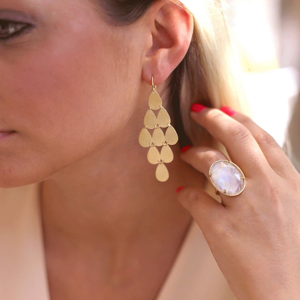 IRENE NEUWIRTH JEWELRY-Rose Cut Rainbow Moonstone Ring-YELLOW GOLD