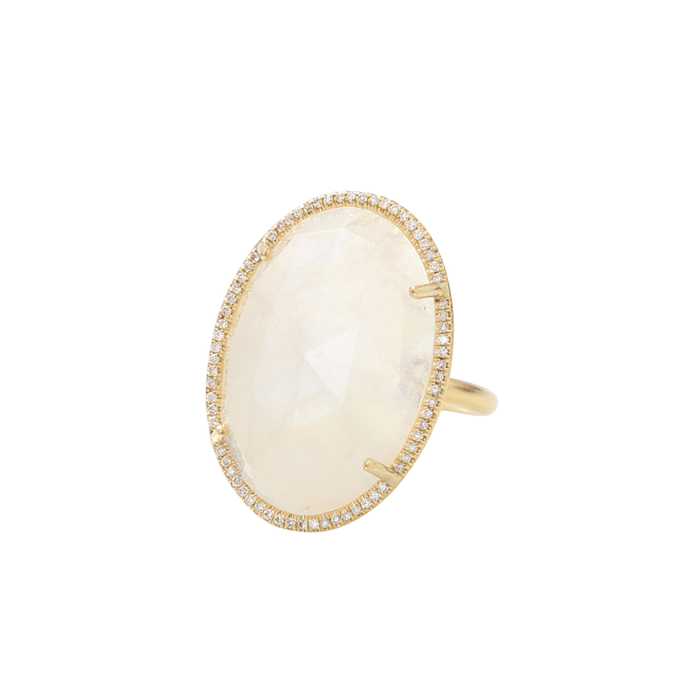IRENE NEUWIRTH JEWELRY-Rose Cut Rainbow Moonstone Ring-YELLOW GOLD