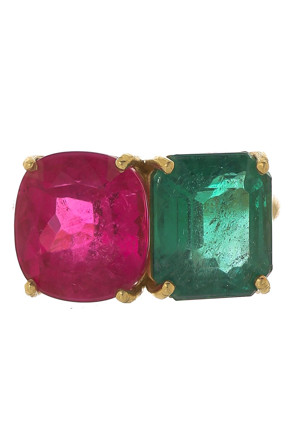 IRENE NEUWIRTH JEWELRY-Gemmy Gem Emerald Rubellite Ring-YELLOW GOLD